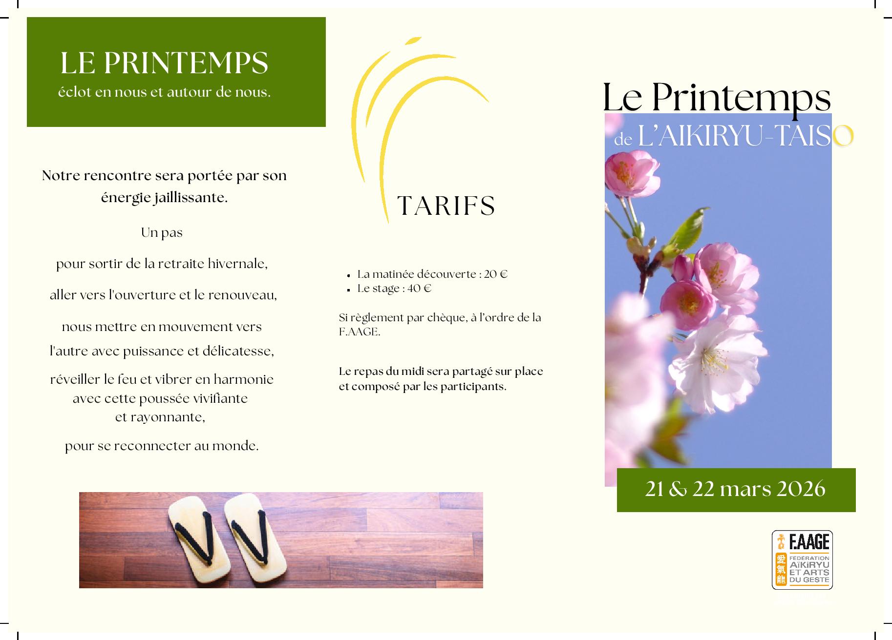 You are currently viewing Le Printemps de l’Aïkiryu-Taïso 2026 : stage national d’Aïkiryu-Taïso les 21 et 22 mars